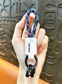 Creative Woven PU Leather Horseshoe Buckle Key Chain Small Pendant Car Bag Key Chain Pendant Small Gift Lanyard For Keys - Multicolor - View 4