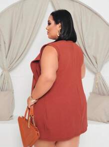 Conjunto feminino 3 peças Anarruga Cropped com Saia e Max colete empresária elegante Plus Size moderno quentinhomodinha 2025 fashion promoção