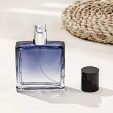 FIGHTYU 1pc, 1.01oz/1.69oz High Capacity Blue Glass Perfume Bottle, Fine Mist Spray, Suitable For Custom Perfume, Birthday Gift, Fragrance-Free PVC Immune