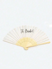 5 件和 1 件丝绸折扇，适合新娘和伴娘的黑白扇子，单身派对婚礼新娘送礼会装饰，伴娘礼物婚礼装饰，非常适合婚礼、舞蹈、摄影和旗袍配饰 - 适合任何场合的优雅便捷配饰