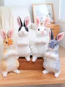 Aufrechte Kaninchen Plüschfiguren, 24cm, sortierte Farben, Polyester, perfekt für Halloween, Thanksgiving, Weihnachten, Neujahr, Valentinstag, Muttertag, Karneval, Ostern, Zuhause, Büro, Auto, Outdoor Deko