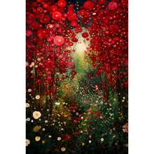 1 幅抽象花卉帆布画现代花卉印刷海报墙壁艺术画适用于客厅家居卧室装饰教室无框架