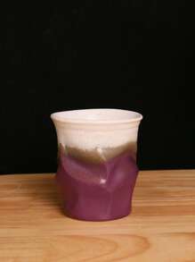 1pc 180ml陶瓷渐变紫咖啡杯耐高温陶瓷马克杯情侣杯家用早餐牛奶杯饮料杯办公室水杯咖啡拿铁杯香薰杯生日礼物杯送爸爸妈妈开学礼物