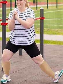 1 双加大码男女款露趾压缩腿套，春季新品 - 彩色 - 查看 5