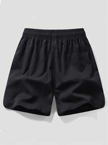 Men's Casual Sports Solid Color Drawstring Shorts, Spring/Summer