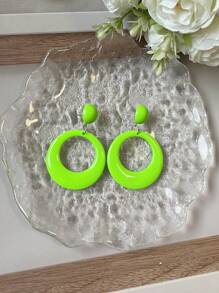 1 par de pendientes multicolor y pendientes versátiles de estilo retro europeo para fiestas de vacaciones