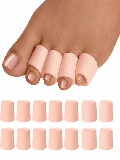 Gelzehenschutz, (2/4/6/8/15/20 Stück) Zehenhülle Zehentube, neues Material, Ballen, Blasen für Ballen, Hühneraugen, (für kleine Zehen), Silikon Zehenschutz für übereinanderliegende große Zehen, Schutz, Zehentrenner, Geschenke für Eltern, Schutzabdeckungen