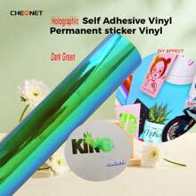 Permanente vinylrol - 30 cm x 102 cm, UV- en waterbestendig, perfect voor doe-het-zelfprojecten binnen en buiten, compatibel met alle machines