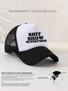 1 pieza Gorra de béisbol con estampado unisex estilo de camionero, sombrero de sol apto para uso diario, viajes al aire libre, senderismo