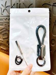 Creative Woven PU Leather Horseshoe Buckle Key Chain Small Pendant Car Bag Key Chain Pendant Small Gift Lanyard For Keys - Multicolor - View 8