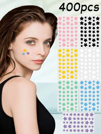 防水面部遮瑕贴、卡通面膜、彩色贴纸、水凝胶贴纸、拍照必备、明星装饰贴、适合隐藏痤疮等瑕疵、易于撕掉、适合派对、聚会、趣味活动、多色多功能面部贴纸、DIY 音乐节 Y2K 面部装饰贴、节日派对摄影装饰品、节日派对礼物、防水持久 - 适合特殊场合和庆祝活动、万圣节、圣诞节、户外节日面部贴纸