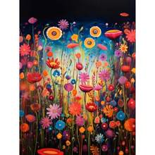 1 幅抽象花卉帆布画现代花卉印刷海报墙壁艺术画适用于客厅家居卧室装饰教室无框架