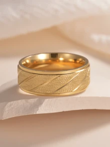 nkeybbon 1 Pc Custom 8MM Men's Sand Twill Frosted Ring Stainless Steel For Women Men Personalized Jewelry Birthday Party Anniversary Valentine's Day Jewellery Gift Name Word Engrave