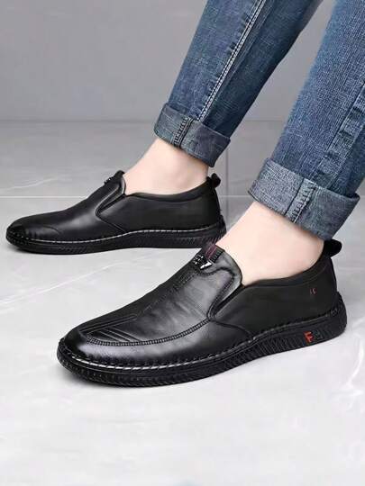 ISPORTE Zapatos de vestir vintage negros de caña baja para hombre, elegantes zapatos casuales con cordones y suela gruesa, zapatos de hombre suaves y elegantes para la vida diaria, reuniones, bodas y fiestas nocturnas.