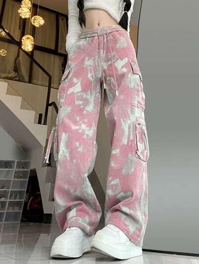 女士宽松休闲多口袋工装裤