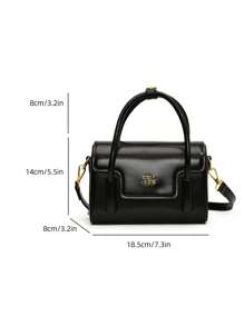 2025 Women Classic Solid Color Handbag, Adjustable Strap Crossbody Bag, Fashion Letter Print Tote For Dating, Shopping And Commuting, Spring Summer Autumn Winter