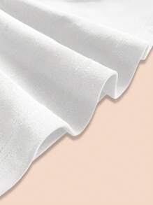 女士高腰及膝办公室裙子，春夏，婚礼宾客裙子女士毕业裙 - 白色 - 查看 7