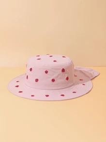 1pc Kids Cartoon Embroidered Waterproof Sun Ion Quick-Dry Neck Covering Sun Hat For Outdoor Camping, Can Be Used As Gift - Multicolor - View 3