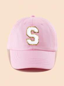 1pc Pink Letter Patch Baseball Cap, 8-16 Years Old Girls Snapback Hat, Suitable For Spring, Summer, Autumn, Winter, Party Decoration Headwear - Pink - View 50