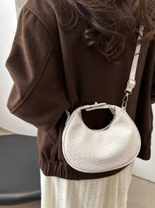 Fashionable Solid Color Woven Pattern Embossed Handbag With Casual And Simple Elegant, Suitable For Shopping, Wallets, Shopping, Young Women, College Students, Newcomers, White-Collar Workers. They Are Very Suitable For Offices, Universities, Work, Business, Commuting, Outdoor Activities, Travel, And Outings