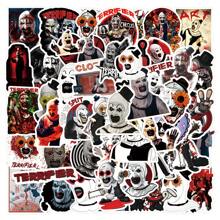 55pcs Terrifier Stickers Halloween Waterproof Sticker Decals Water Bottle Skateboard Laptop Horror Stickers,School Supplies,Back To School