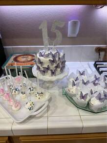 48只威化纸蝴蝶套装，粉色蛋糕装饰，纸杯蛋糕装饰，蝴蝶蛋糕装饰 - 多种尺寸，优质手工蝴蝶蛋糕装饰和纸杯蛋糕装饰，威化纸蝴蝶纸杯蛋糕装饰，紫色蛋糕装饰 - 彩色 - 查看 10