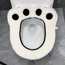 1 件可洗马桶座套，冬季保暖马桶垫，老人儿童防滑浴室必需品，家庭和酒店使用卡通熊掌可爱马桶座垫易于拆卸温暖防滑母亲节礼物 - toilet seat - 查看 1