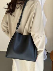 Luxury New PU Fashion Design High-End Tote Bag - Black - View 5