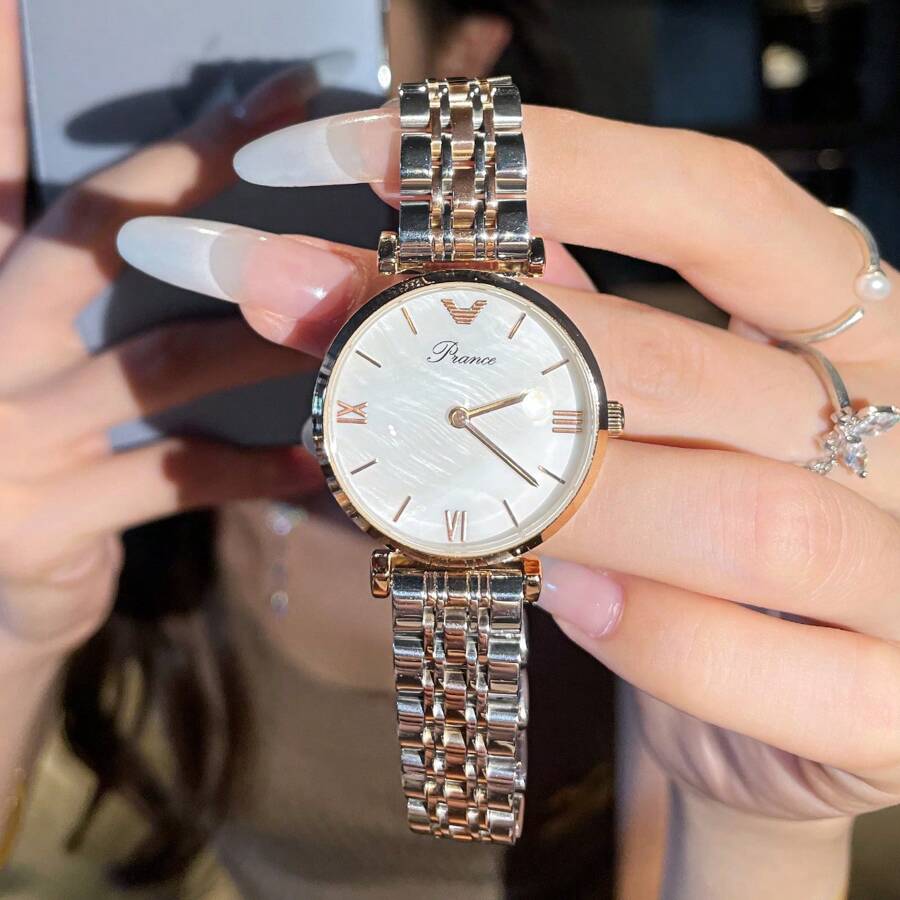 2025新款石英女表，时尚星空风格小众女士手表 - 白色 - 查看 1