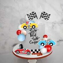 25 PCS Racing Cake Toppers Race Car Birthday Cake Decorations For Racing Car Checkered Flag Birthday Anniversary Party Decorations Supplies,Christmas