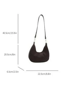 Túi xách đơn giản họa tiết dệt trơn màu thời trang, đa năng, nhẹ và thanh lịch, thích hợp để mua sắm, ví, mua sắm, phụ nữ trẻ, sinh viên đại học, người mới đến, nhân viên văn phòng. Rất thích hợp cho văn phòng, trường đại học, công việc, kinh doanh, đi làm, hoạt động ngoài trời, du lịch và đi chơi - màu nâu - Xem 8