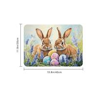 1 件复活节彩蛋咖啡机三脚架，可定制硅胶吸水垫，家居装饰，酒店和餐厅耐热桌垫