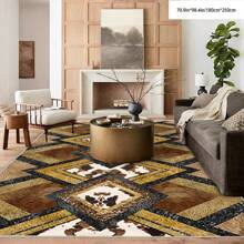 1pc Crystal Velvet Embossed Plaid Area Rug/Doormat - 5mm Thick, Waterproof, Non-Slip, Easy Clean, Machine Washable, Soft & Comfortable, Suitable For Entryway, Kitchen, Living Room, Bedroom, Hallway, Bathroom, Laundry Room - Carpet Decor