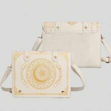 1pc Grimoire Book Shaped PU Leather Shoulder Bag, Y2K Dark Gothic Sweet Style Cross-Body Bag For Women, Suitable For Lolita Dress, Cosplay, Daily, Date, Cute Girls - View 4