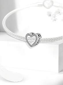 1件925纯银婴儿推车爪印蓝牙耳机吊坠，适合DIY手链，女士饰品