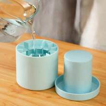 Mini molde de cubos de hielo de silicona, cubo de hielo redondo, caja de almacenamiento de hielo, herramientas creativas de bar para el hogar, fabricante de hielo para refrigerador - Mini Azul - Ver 6