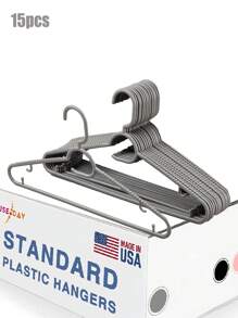 15pcs/10pcs/5pcs Home Ruberized Non-Slip Non-Marking Clothes Hangers With Hooks, Practical For Clothes Drying, Preventing Clothes From Falling