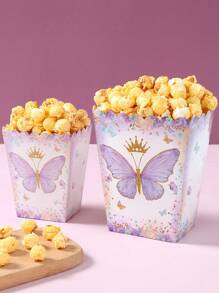 10 cajas de palomitas de maíz con temática de dibujos animados, caja de bocadillos, caja de almacenamiento de dulces que incluye animales de la jungla, vehículos de ingeniería, unicornio, mariposa y sirena, recipientes de comida desechables, caja para hornear galletas, caja de golosinas, suministros para la noche de cine familiar, vajilla desechable, animales de la jungla, vehículos de ingeniería, unicornio, mariposa y sirena, decoración de fiesta, caja de regalos de fiesta, suministros para fiesta de cumpleaños, suministros para fiesta de jungla, decoración de fiesta bajo el mar - Multicolor - Ver 8