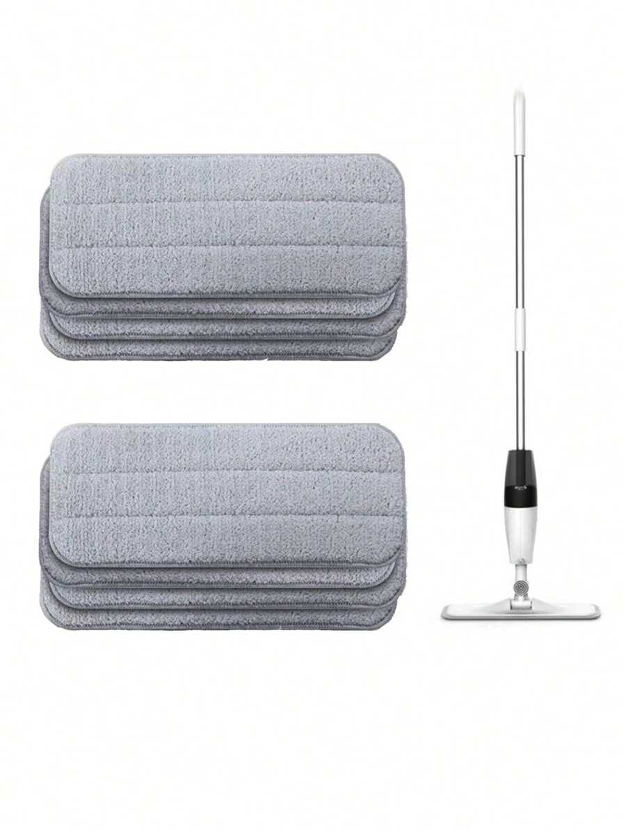 1/2pcs Reusable Microfiber Cloths For Deerma TB500/TB800 Spray Mop, Replacement Accessories - Grey - View 1