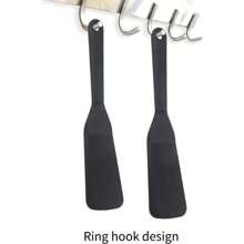 Espátula de silicona para tortilla de huevo, crepé, Brownie, juego de espátula de goma fina para utensilios de cocina antiadherentes, 1. Z13B - Negro - Ver 4