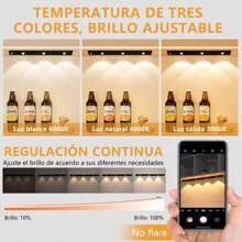 2 unidades de luz LED con sensor de movimiento de 60 cm, recargable por USB con batería de 800mAh, ideal para armarios, dormitorios, pasillos y escaleras. Tecnología avanzada de detección infrarroja que activa la luz automáticamente en entornos oscuros y se apaga después de 18 segundos sin movimiento, ahorrando energía. Diseño ajustable con tres colores de luz (blanco, neutro y cálido) y tres niveles de brillo (10%, 50%, 100%). Instalación fácil sin perforaciones gracias a la cinta magnética y adhesivo 3M. Portátil y multifuncional, perfecta como luz nocturna o de emergencia para el hogar, garajes, escaleras y más. Vida útil de más de 50.000 horas, sin cables y de bajo consumo energético.
