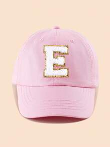1pc Pink Letter Patch Baseball Cap, 8-16 Years Old Girls Snapback Hat, Suitable For Spring, Summer, Autumn, Winter, Party Decoration Headwear - Pink - View 41