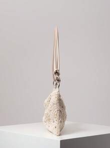 花卉镂空编织单肩包，优雅晚装手拿包，女士手提包，派对包，女士派对礼服，女士波西米亚风沙滩包，婚礼用品，节日必需品，情人节礼物，生日包，伴娘包，适合婚礼、宴会、晚会、聚会（图案随机）