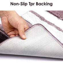 Bath Mat, Rug Extra Soft And Absorbent, Non-Slip Washable Rugs For Shower Floor, Machine Washable Shaggy Bath Mats Rugs (Turquoise, 50 X 80 Cm) Home Bathroom Decor Floor Carpet Outdoor Rug Door Mat Fall Decor Bathroom Accessories Back To School Entryway Decor - Light Brown - View 2