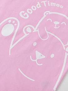 Balabala Tween Girl' Quick-Dry Short-Sleeve T-Shirt, Boys' & Girls' 2025 Family Matching Summer Top - Pink - View 7