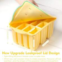 冰棒模具硅胶不含 BPA12 件冰棒托盘适用于冰箱自制冰淇淋冰棒模具 - 彩色 - 查看 5