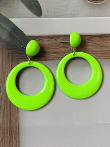 1 par de pendientes multicolor y pendientes versátiles de estilo retro europeo para fiestas de vacaciones