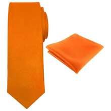 Zweiteiler, Herren Einfarbige Mikrofaser Krawatte und Einstecktuch Kombination, sehr geeignet als Herrengeschenk, passend, Hochzeiten, Bräutigame, Trauzeugen, Dates, Abendessen, Feste und andere Anlässe