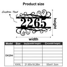 1pc Custom Vintage Metal Doorplate Decorative Art, Rural Street Nameplate Wall Decorations - Personalized Door Numbers And Text - Wall-Mounted Multifunctional Address Signs, House Numbers, Outdoor Address Signs, Farmhouse Door Art,Graphic Print