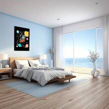 Cat Astronaut In Space Large Wooden Framed Wall Art Home Decor Canvas Painting- For Bedroom, Bathroom, Living Room, Office, Kitchen, Holiday Gift- 1pc